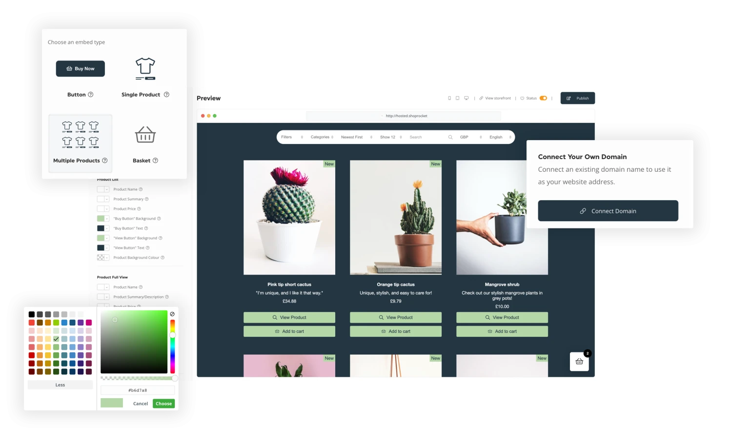 Create a hosted storefront with Shoprocket, in minutes