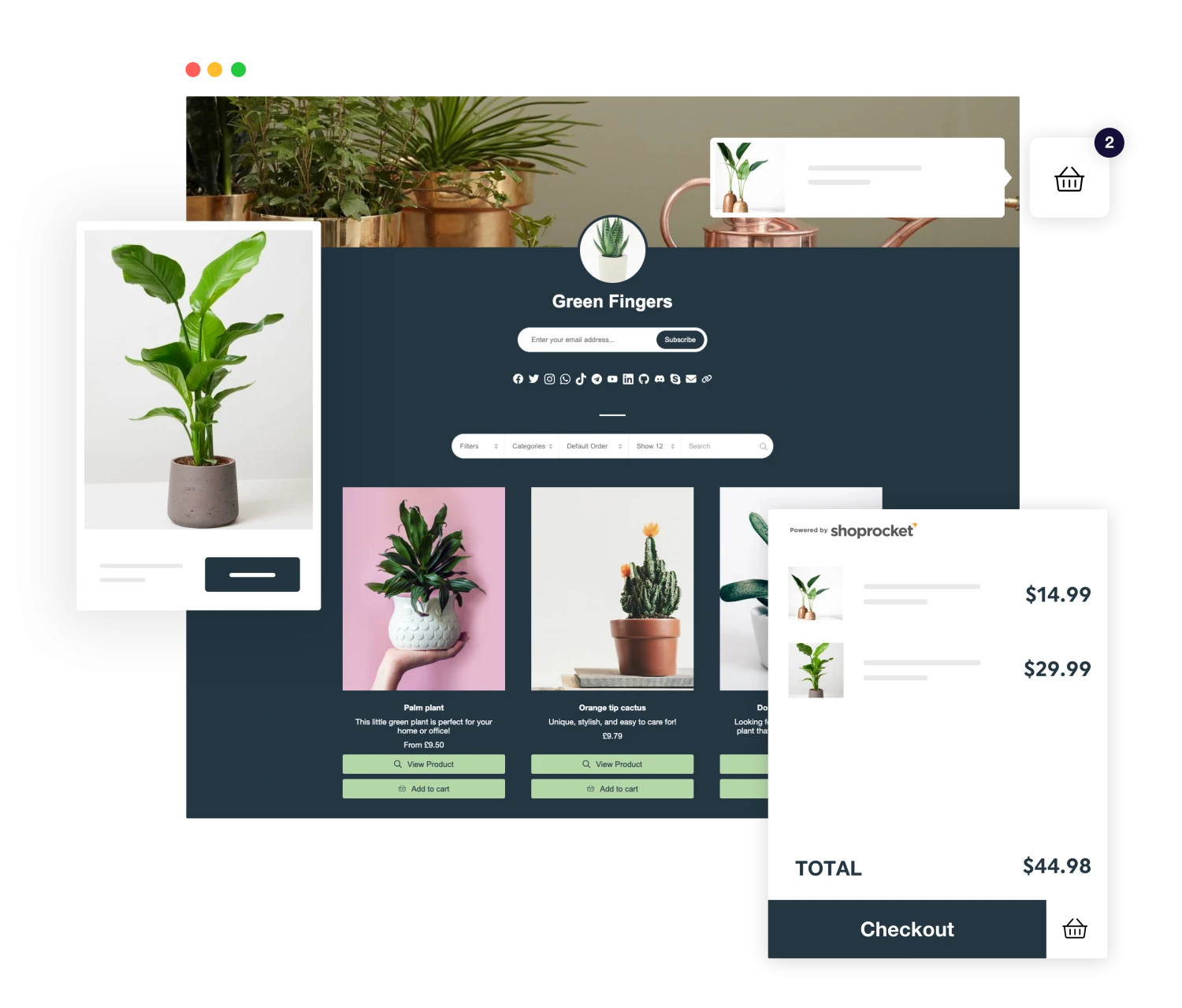 Start selling with a hosted storefront