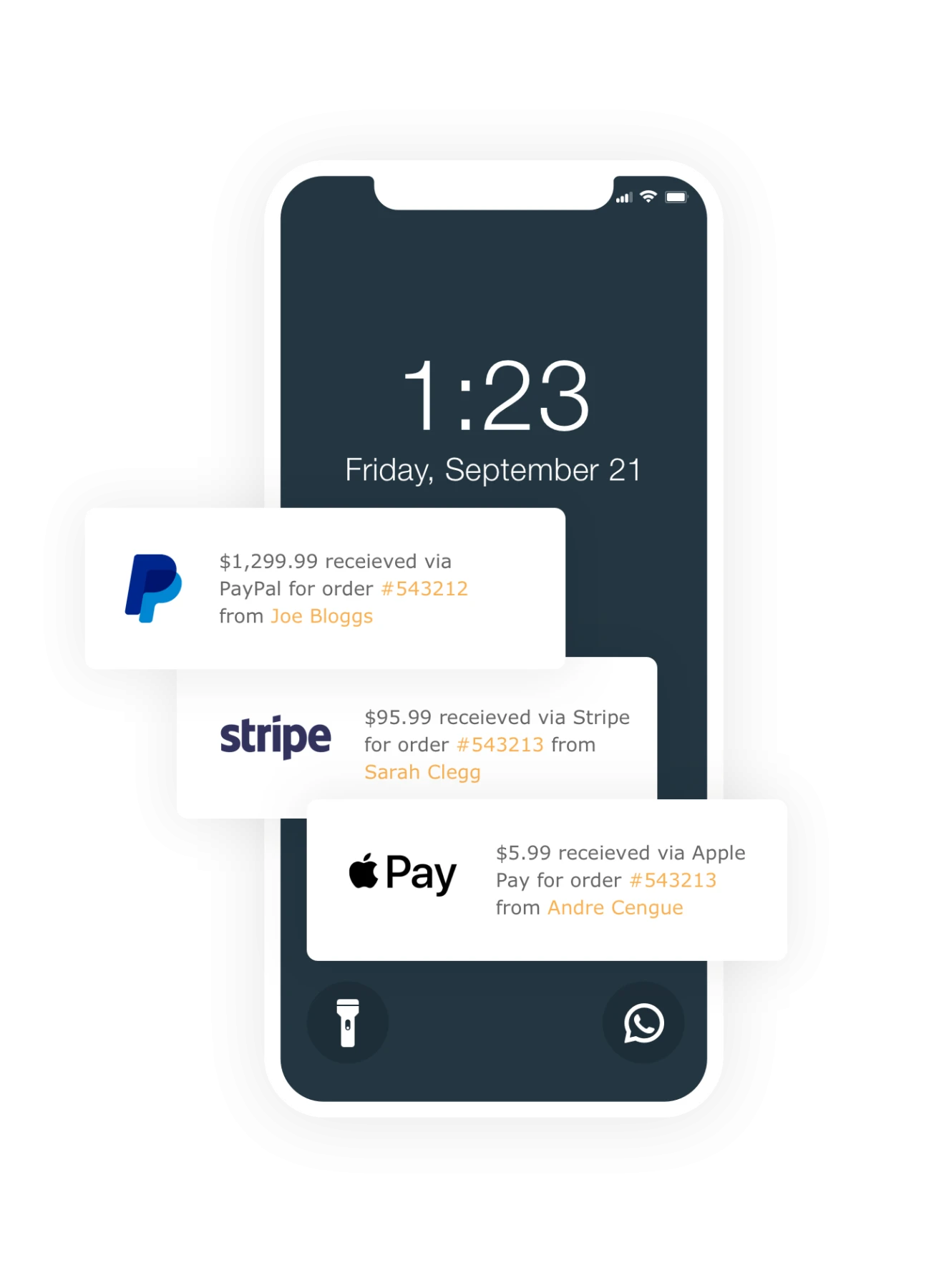 Accept payments instantly from 45+ methods