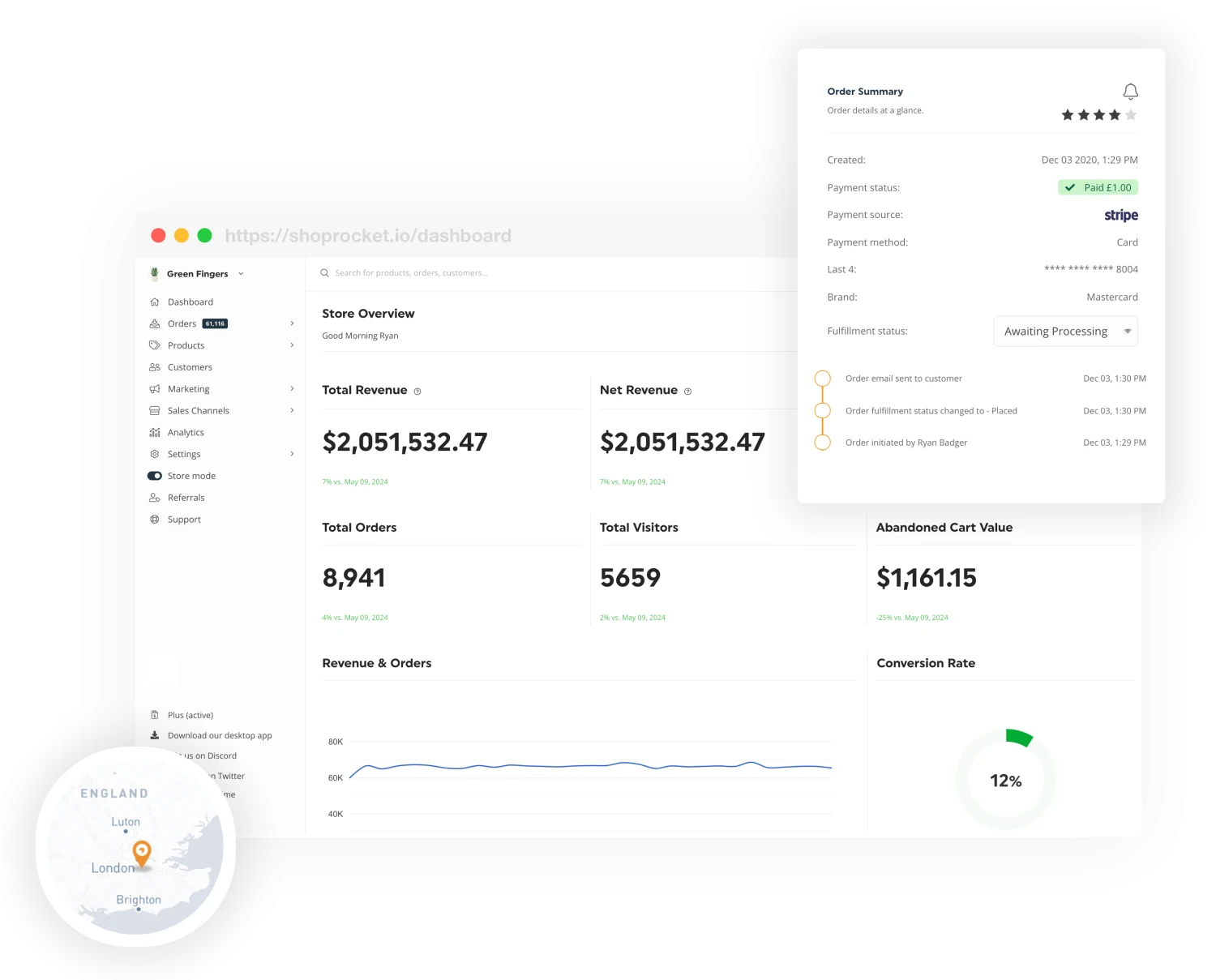 One dashboard to manage your stores 